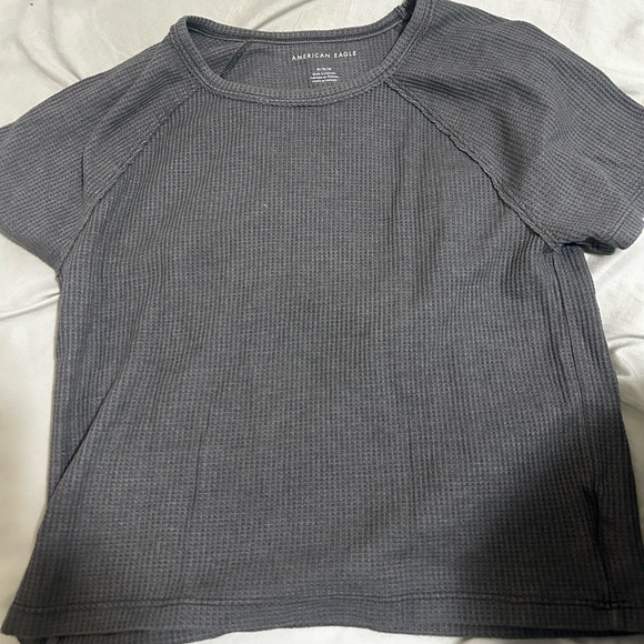 AE dark grey waffle baby tee - Picture 1 of 3